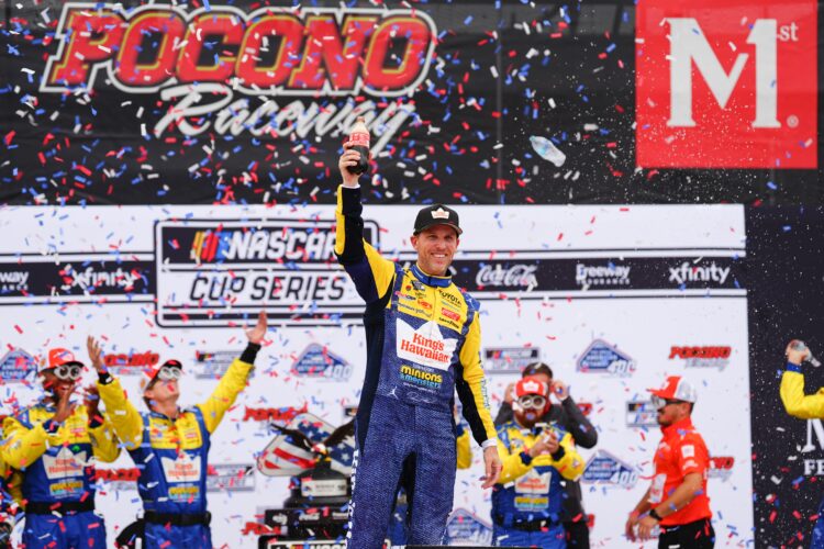 Win at Pocono is third straight for Hamlin